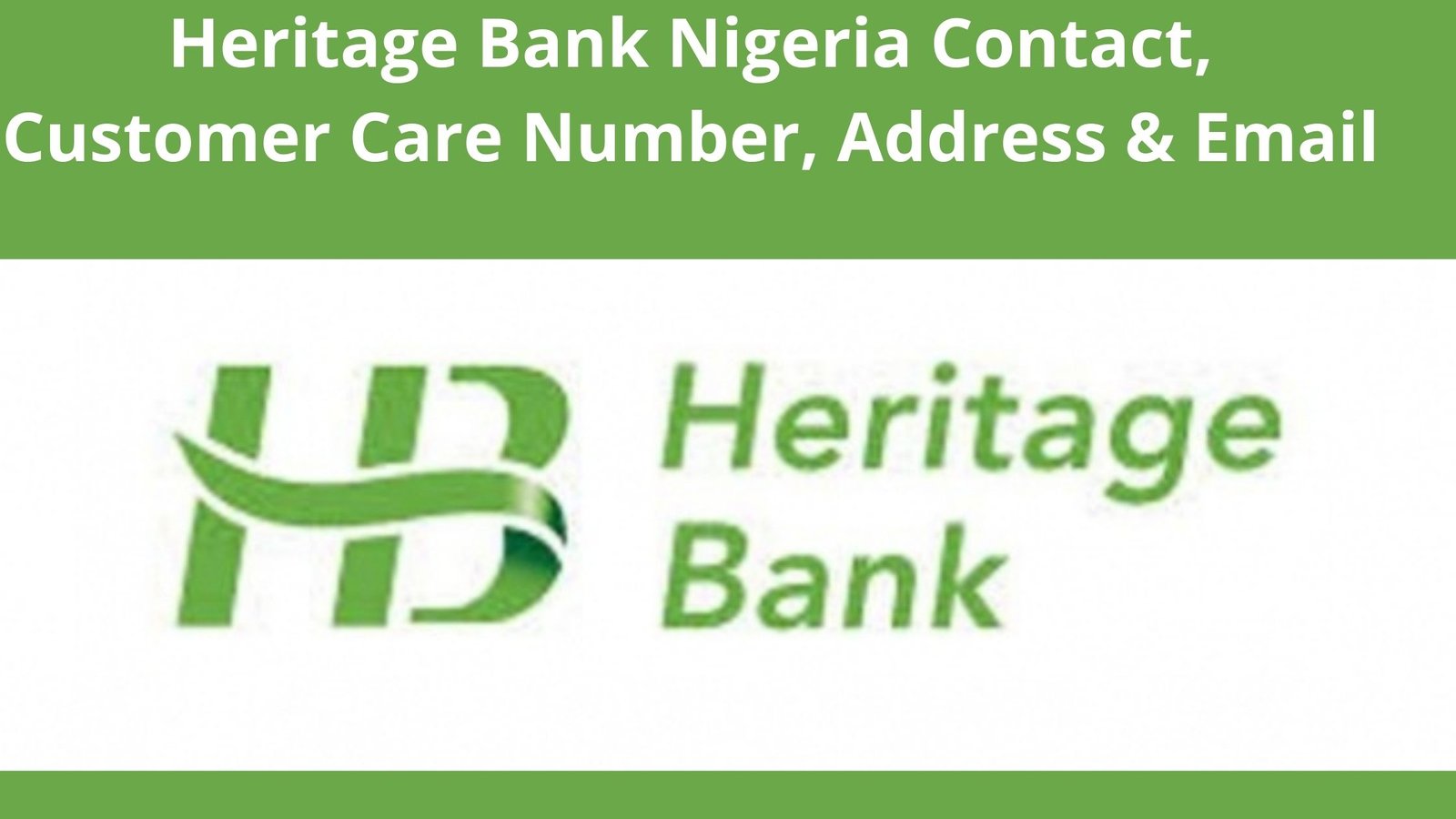 Heritage Bank Nigeria Contact