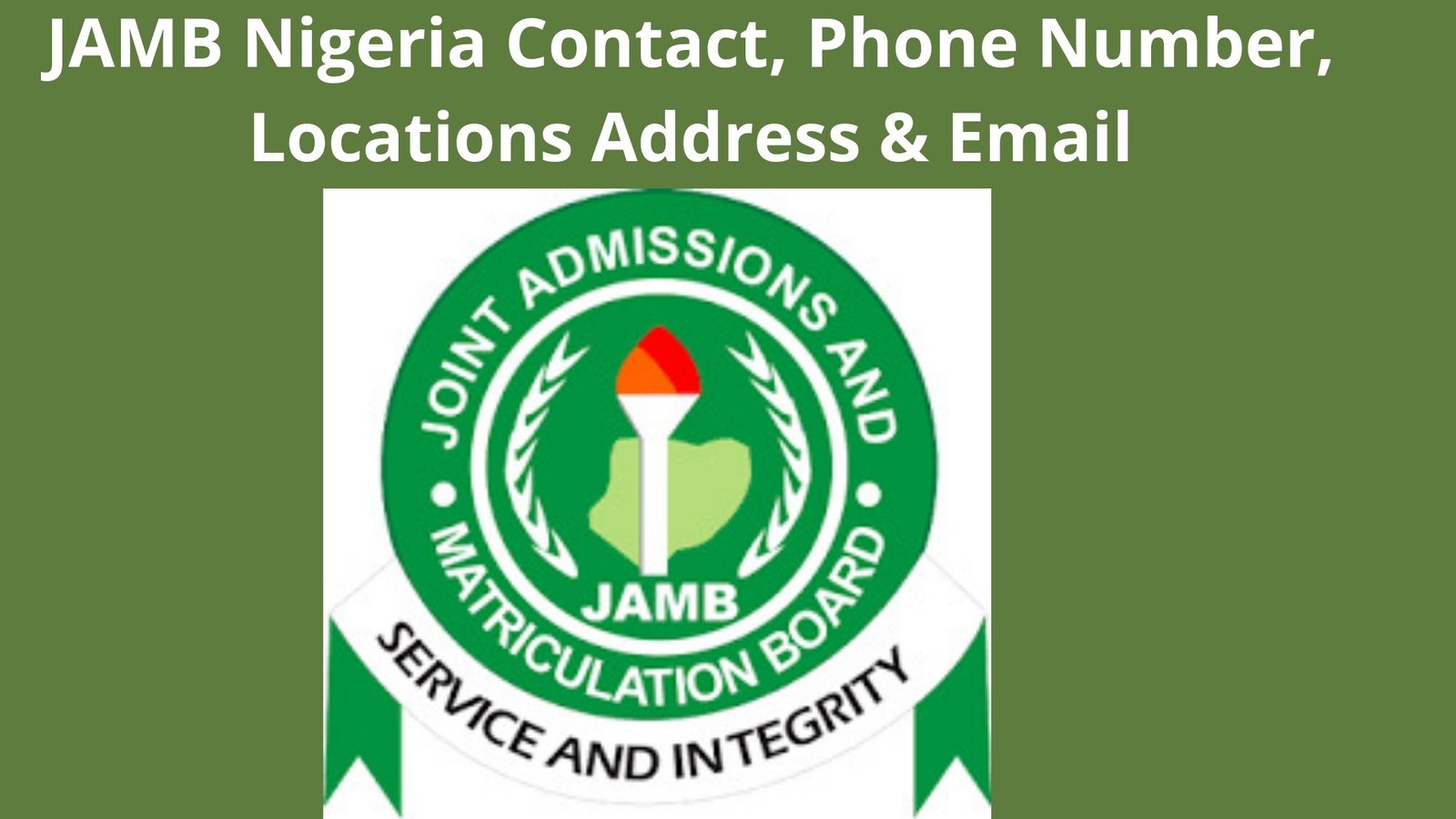 JAMB Nigeria Contact