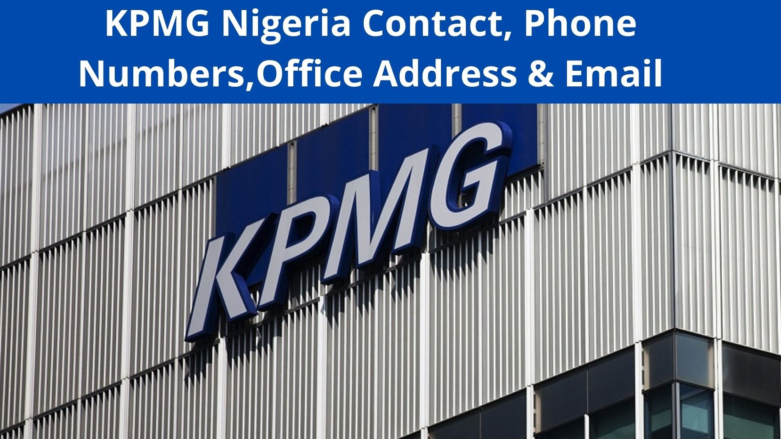 KPMG Nigeria Contact